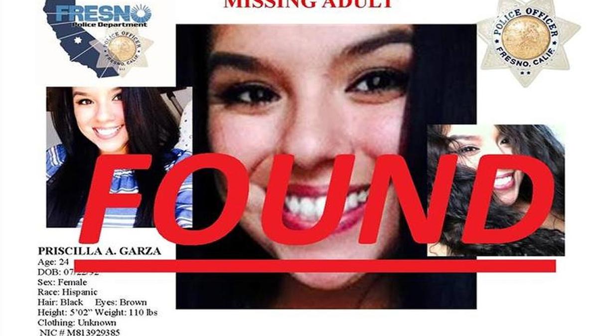 Priscilla A. Garza, 24, went missing on May 29 and was reported to be found on Monday, June 12, 2017.