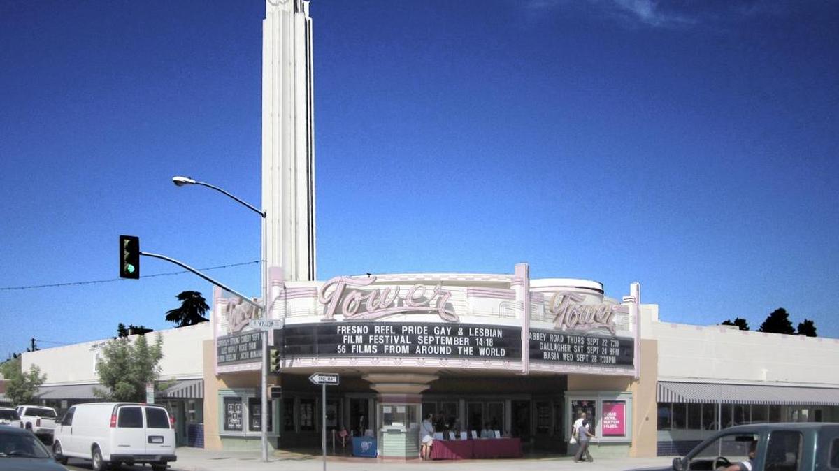 The Tower Theatre in Fresno’s Tower District will be the starting point for the Bike Through History event on Saturday, Nov. 5.