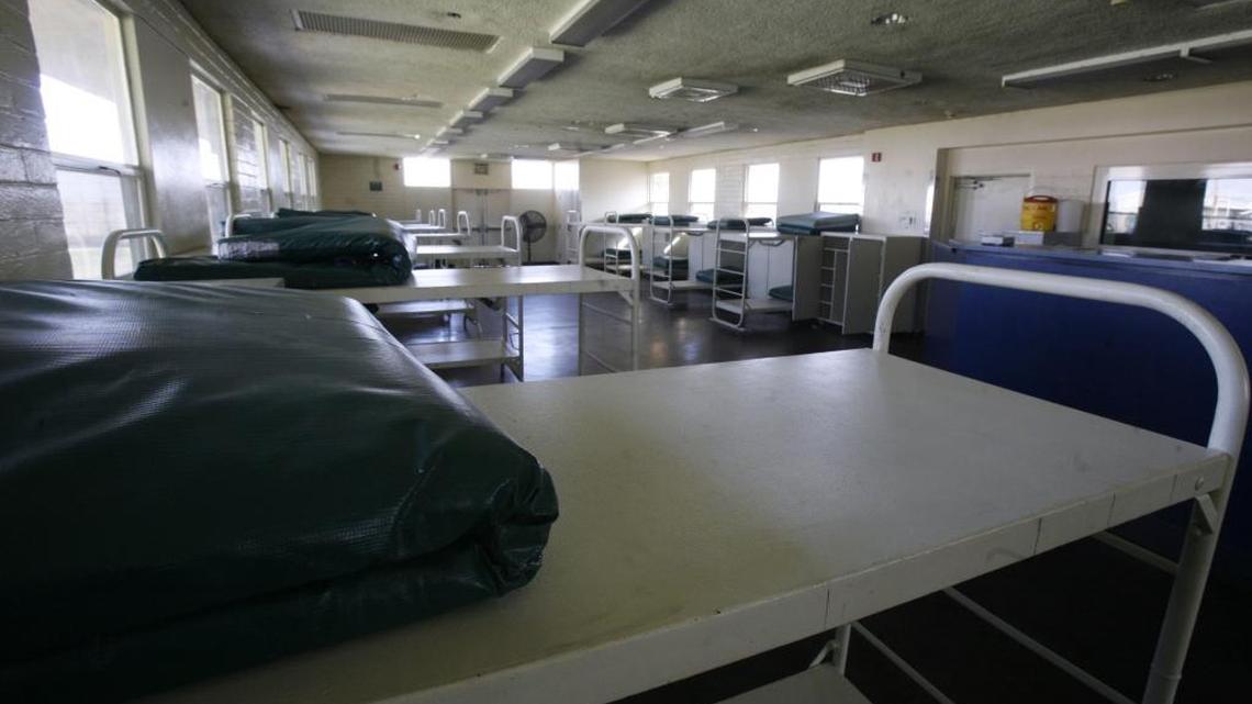 An empty Bravo Barracks at the Elkhorn Correctional Facility which Fresno County used as a youth boot camp from 1997 to 2009 when it was closed because of budget cuts.
