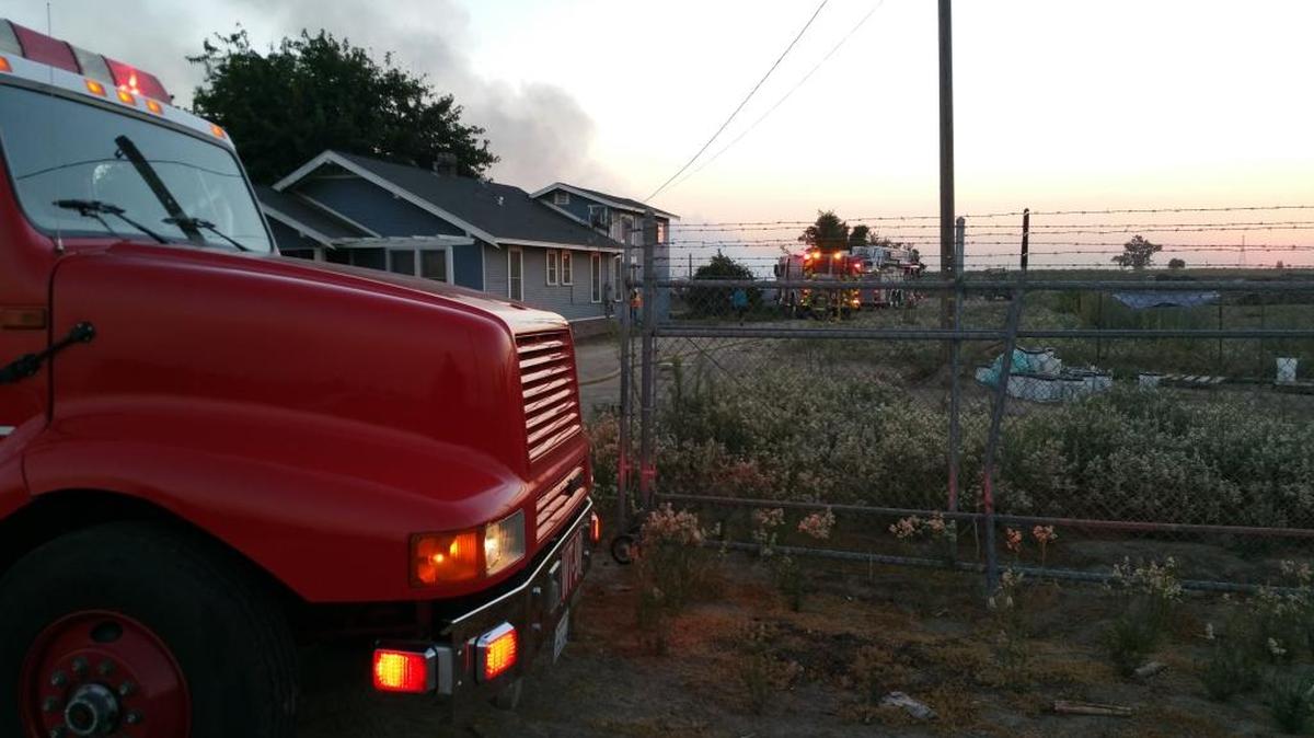 Fresno County Fire responded to a fire in Easton on Wednesday, Aug. 24, 2016