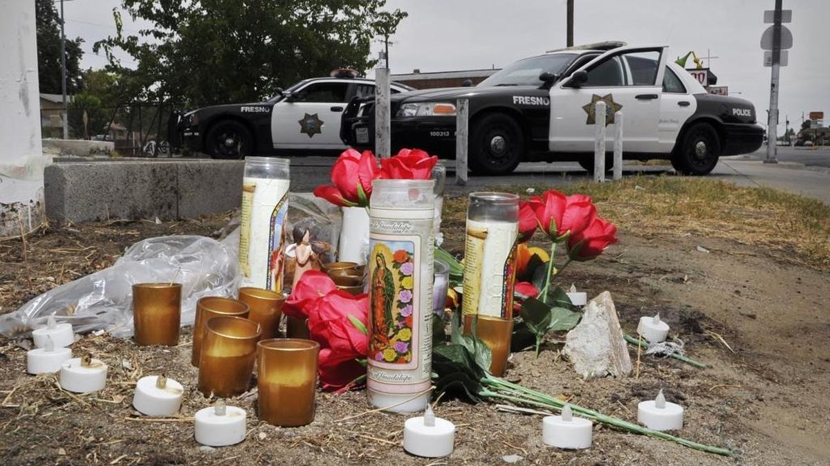 In August, a memorial grows near the central Fresno site where “Casey” or “Kenton Craig” Haggard was attacked and killed.