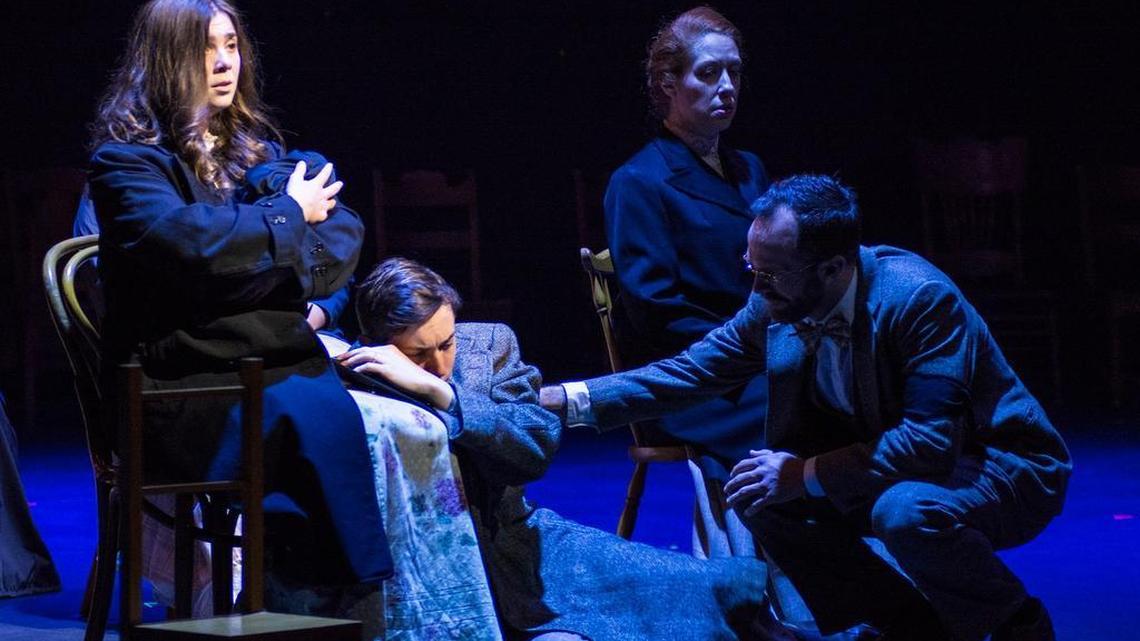 Sarah Shafer, left, Jonas Hacker, Danielle Bond and Eric Downs in Fresno Grand Opera’s ‘Our Town.’