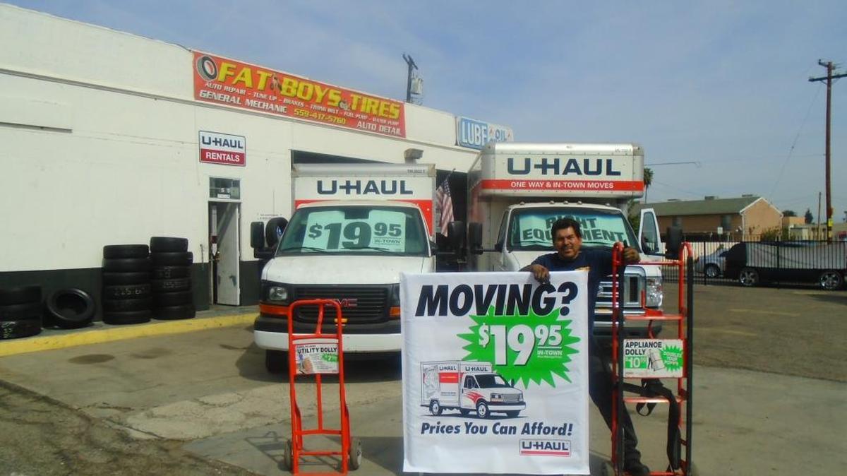 Fat Boys Tires in east-central Fresno now offers U-Haul products.