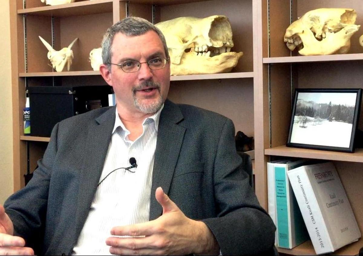 Robert Dundas, a paleontology professor at Fresno State, talks about the scientific importance of fossil-bearing rock layers from the Moreno Formation in the Panoche Hills of western Fresno County.