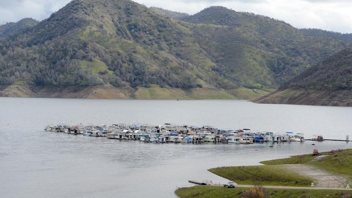 A view of the marina at Deer Creek Recreation Area at Pine Flat Lake on Wednesday, Jan. 11, 2017, in the Sierra Nevada foothills in eastern Fresno County.