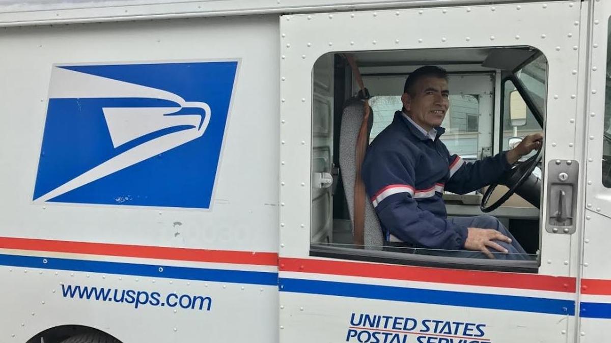 A U.S. Postal Service truck caught fire while delivering mail in Madera Ranchos on Wednesday.