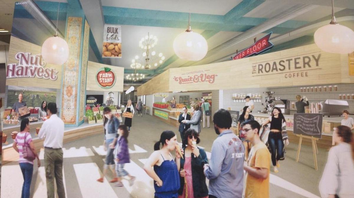 A depiction of what the Fresno Public Market could look like at the old Gottschalks building in downtown Fresno.
