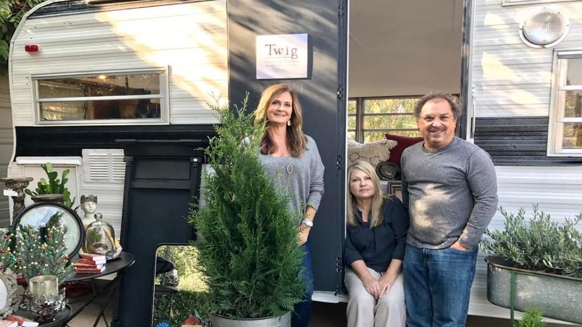 Diane Leppert-Poss and Kim and Terry Broussard opened TWIG Home & Garden last month.