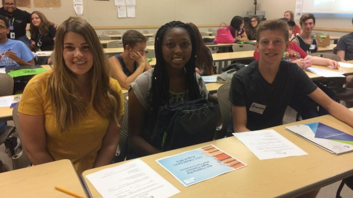 Amber Alvares, Omotayo Ateru and Brandon Hohenbrink