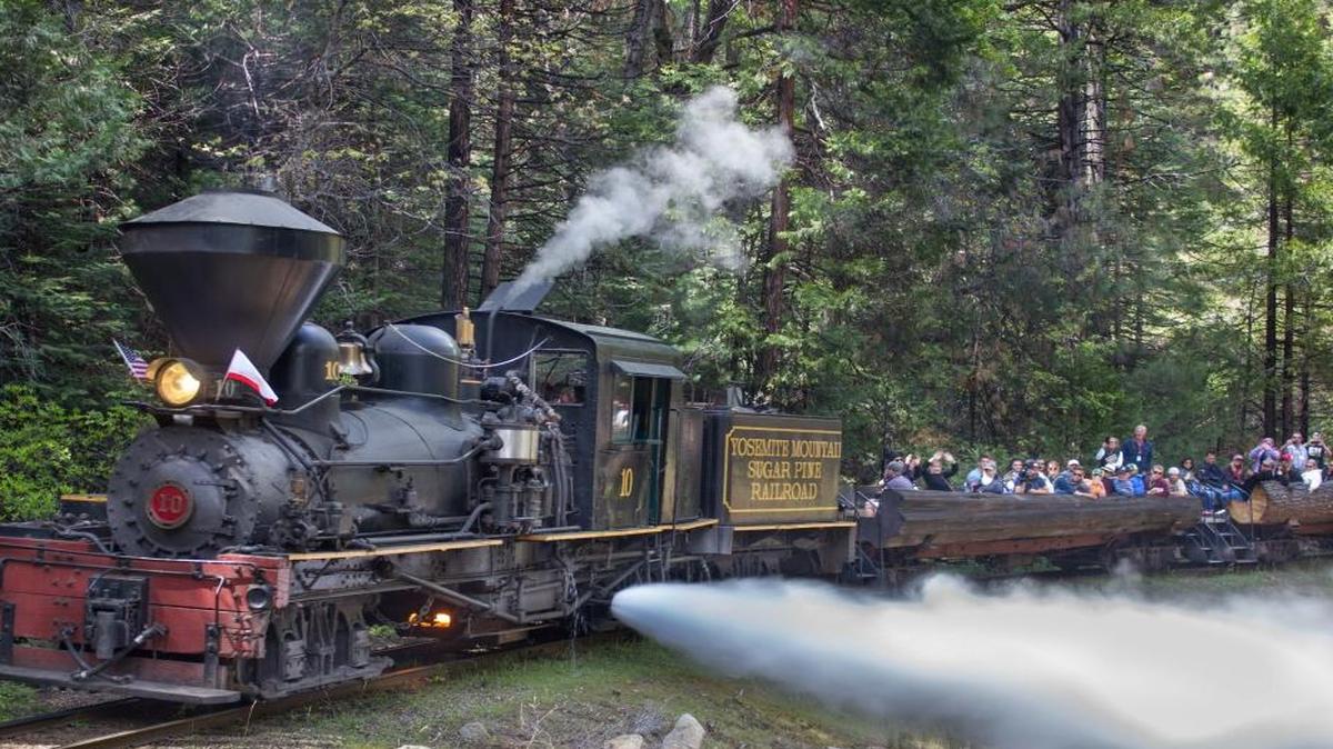 Take a ride along the Yosemite Mountain Sugar Pine Railroad in Fish Camp.
