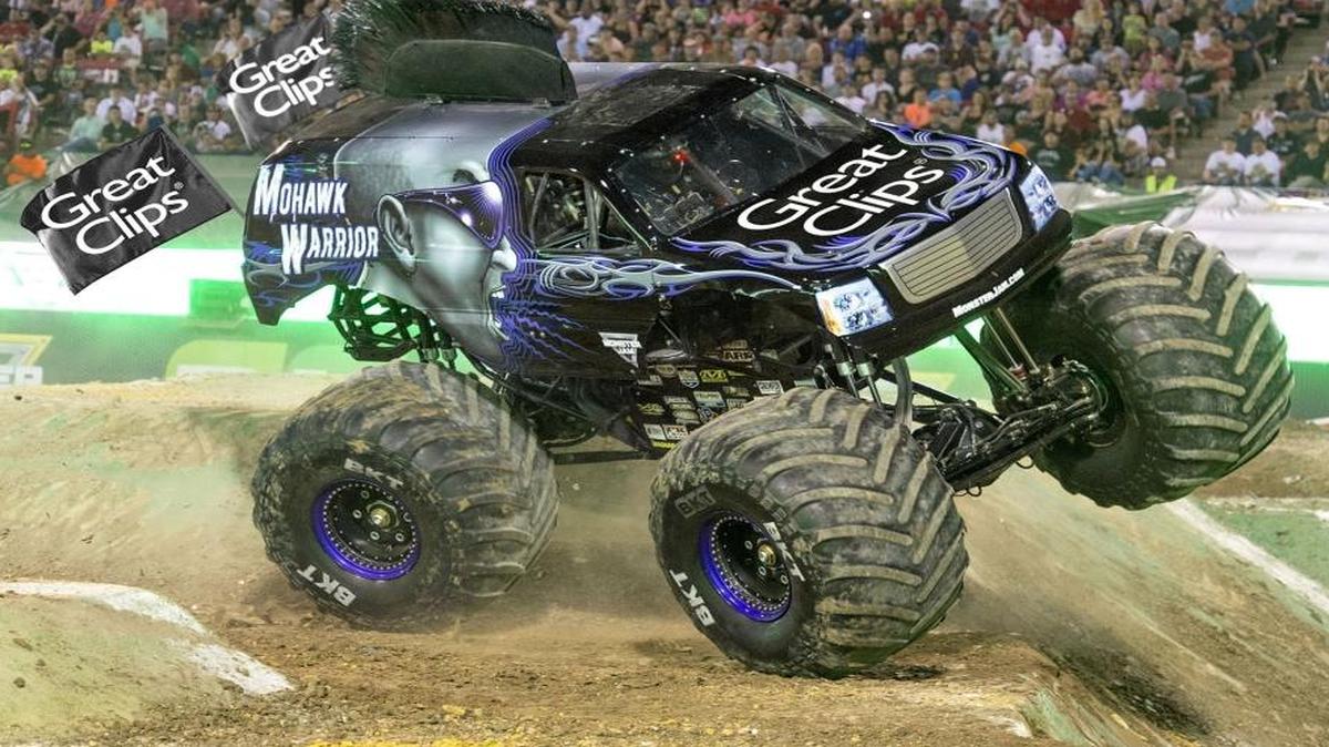 Mohawk Warrior is sponsored by Great Clips in the Monster Jam Triple Threat Series.
