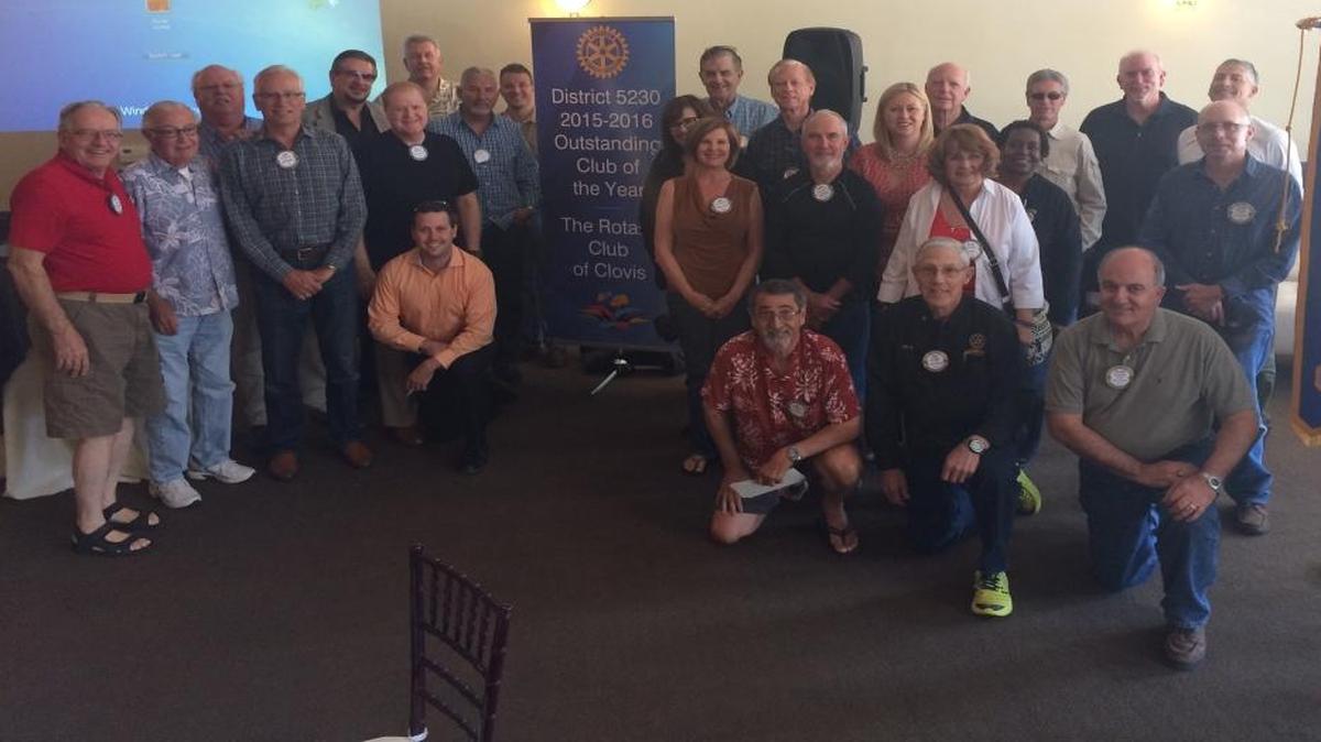 Clovis Rotary Club won the Outstanding Club award for its 58-club district.