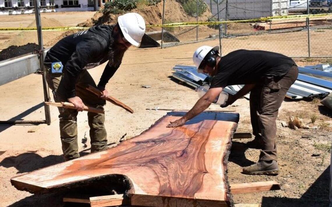 Construction team, artist make headway on Magnolia Crossing senior living community in Clovis