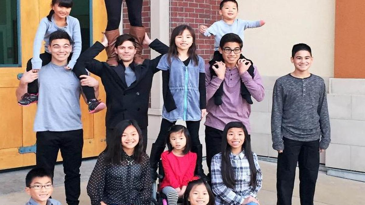 The Wong children strike a pose in Old Town Clovis.