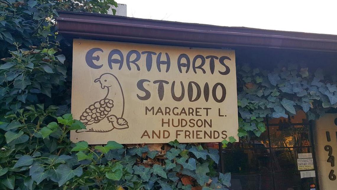 Earth Arts Studio has been open to the community since 1980. It serves as a storefront, stocked with the work of Margaret Lorraine Hudson.