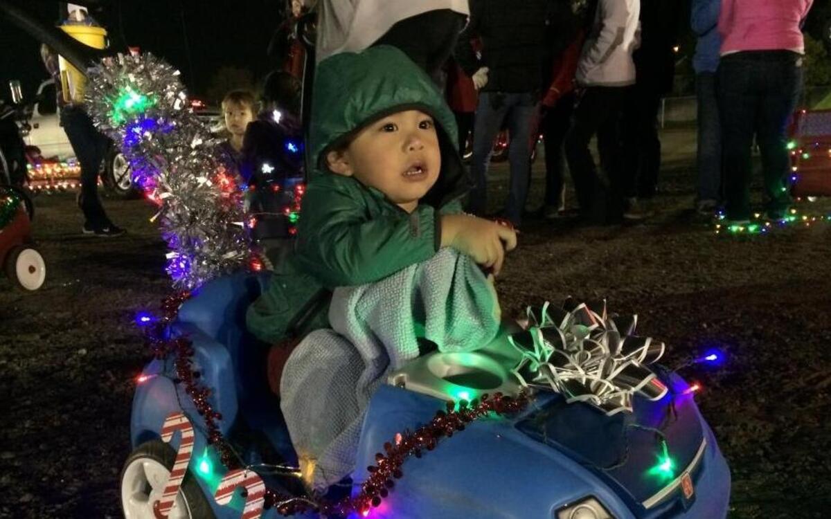 Theo Rodriguez participates in the 2015 Children’s Electric Christmas Parade in Old Town Clovis.