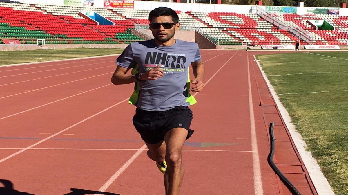 Fernando Cabada trains on a track in Zacatecas, Mexico, in January.