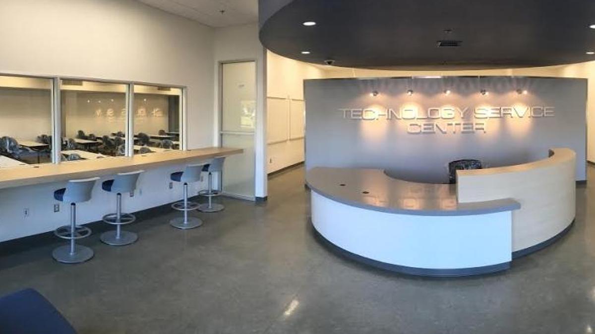 The CUSD Technology Service Center lobby and reception area.