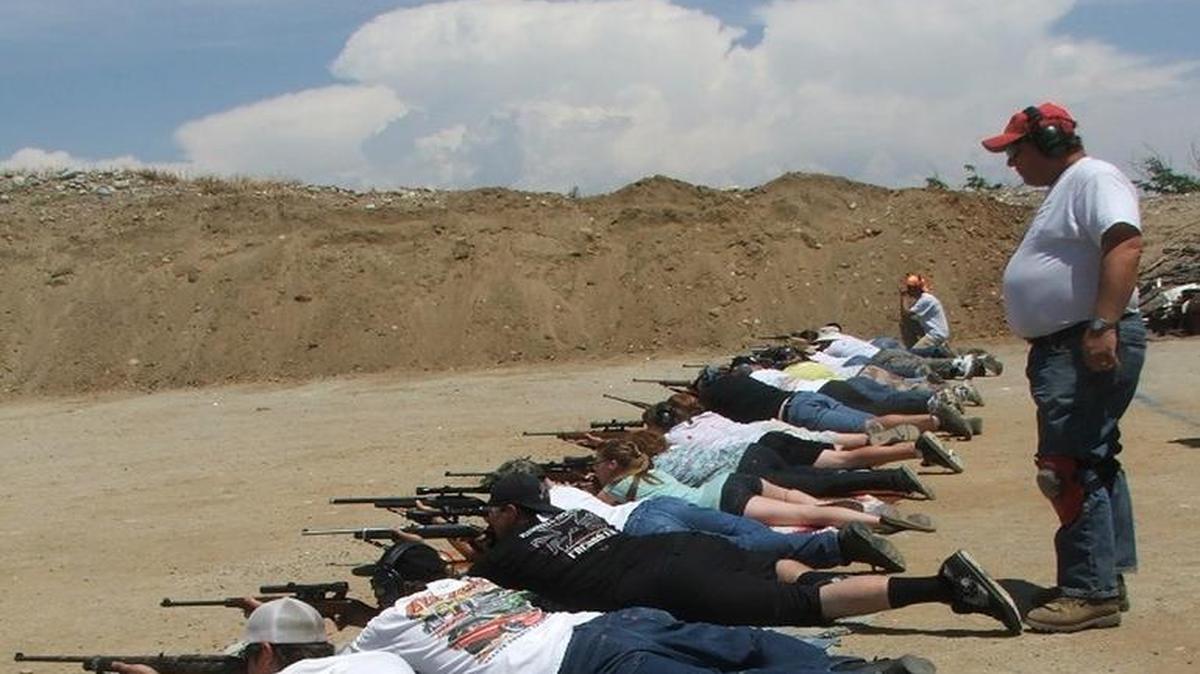 Project Appleseed participants learn to shoot from a prone position.