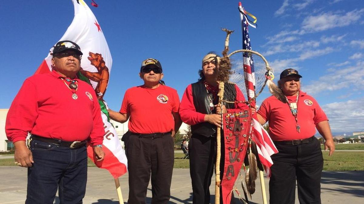 Robert Sandoval, John Navarro, Rene Duran and Robert M. Vasquez of the American Indian Veteran Association