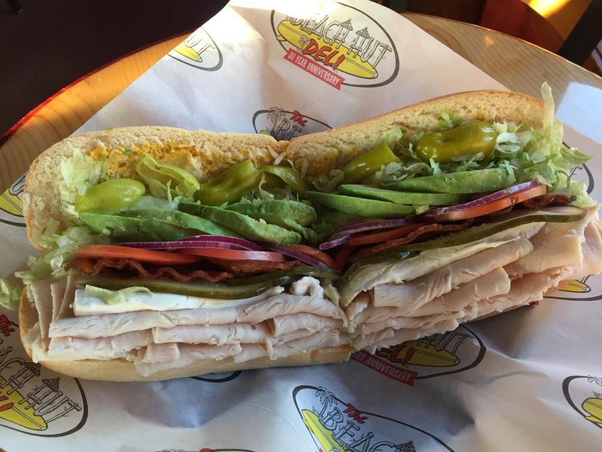 The Surfin’ Bird is the Beach Hut Deli’s most popular cold sandwich.