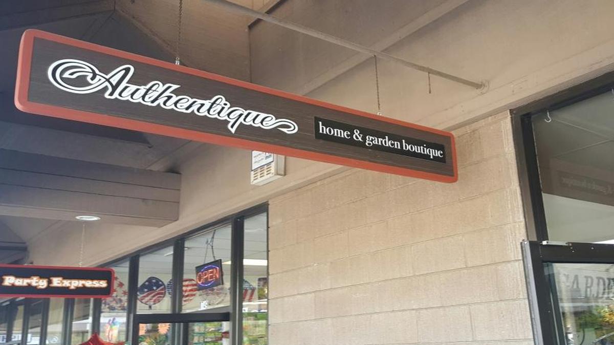 Authentique is located on the southwest corner of First Street and Nees Avenue.