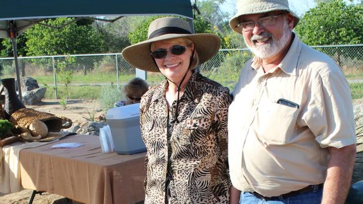 Elsabe and Hennie Kruger tended to a South African stew at Around the World in 80 Bites at the Clovis Botanical Garden.