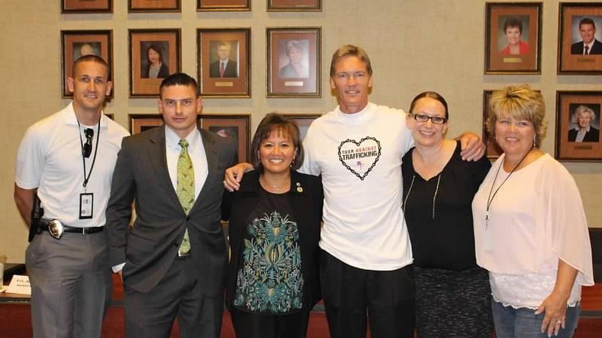 
Contributors of the panel discussion at the Stockton “Trafficking Awareness" event on Aug. 1., representing local law enforcement, district attorney’s office and local agencies.
