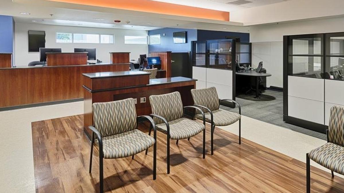 The EECU branch at Clovis West is fully functioning. Students work as tellers and can also help members obtain loans. An ATM is accessible outside the branch.