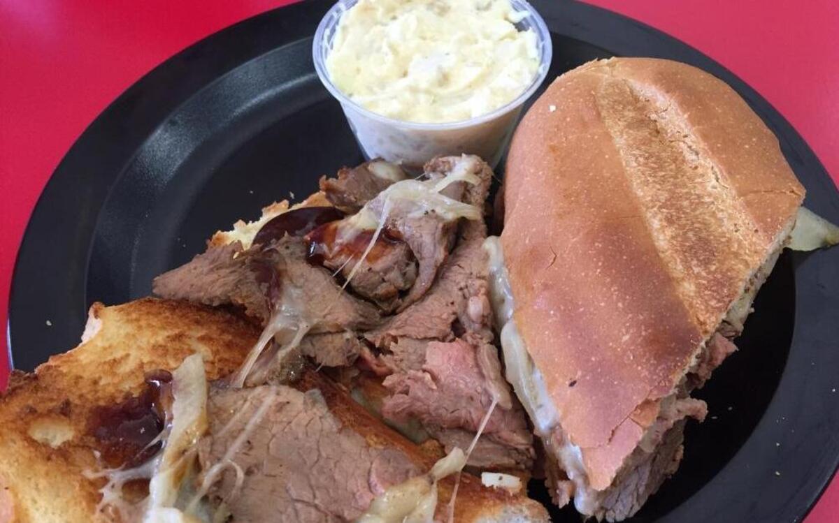 Delly Beans offers a tri-tip sandwich on Fridays and plans in March to add chicken and ribs and make them available every day the shop is open.