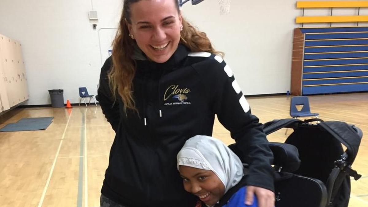 Savitri Baker has a close relationship with Nicole Chapple, a special education aide at Clovis High School.