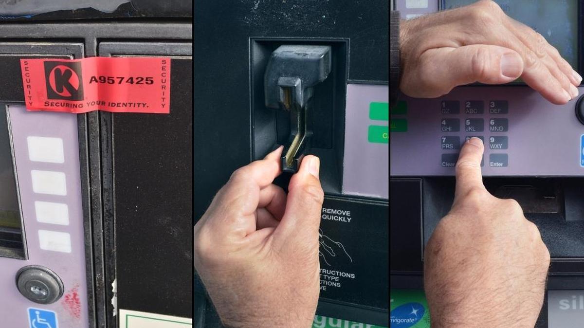 Skimming usually involves a device that a thief places anywhere a customer might use a credit or debit card to pay.