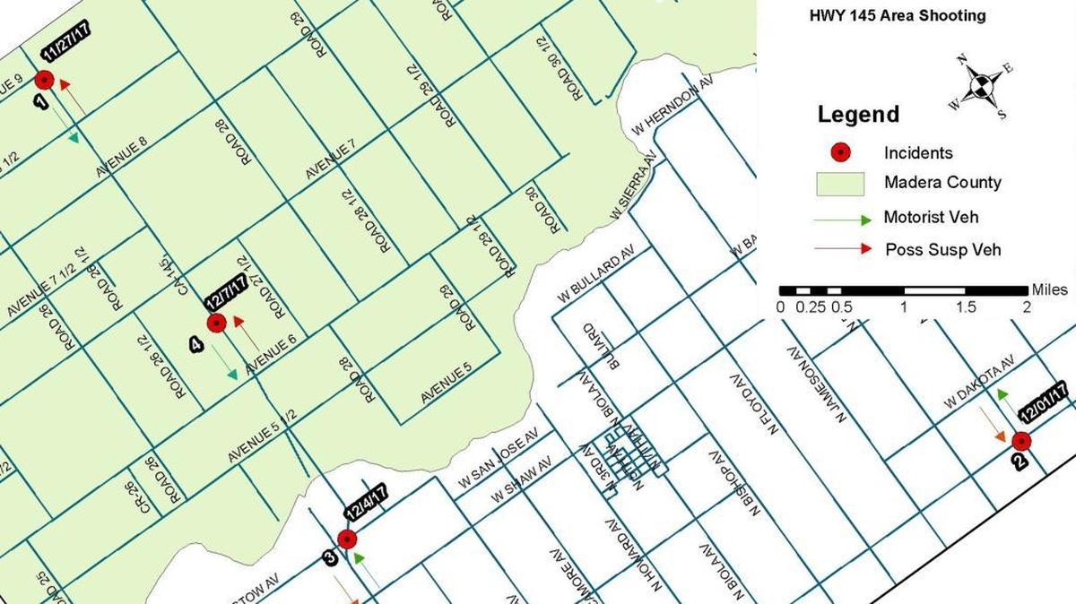 This map shows where the shootings occurred.