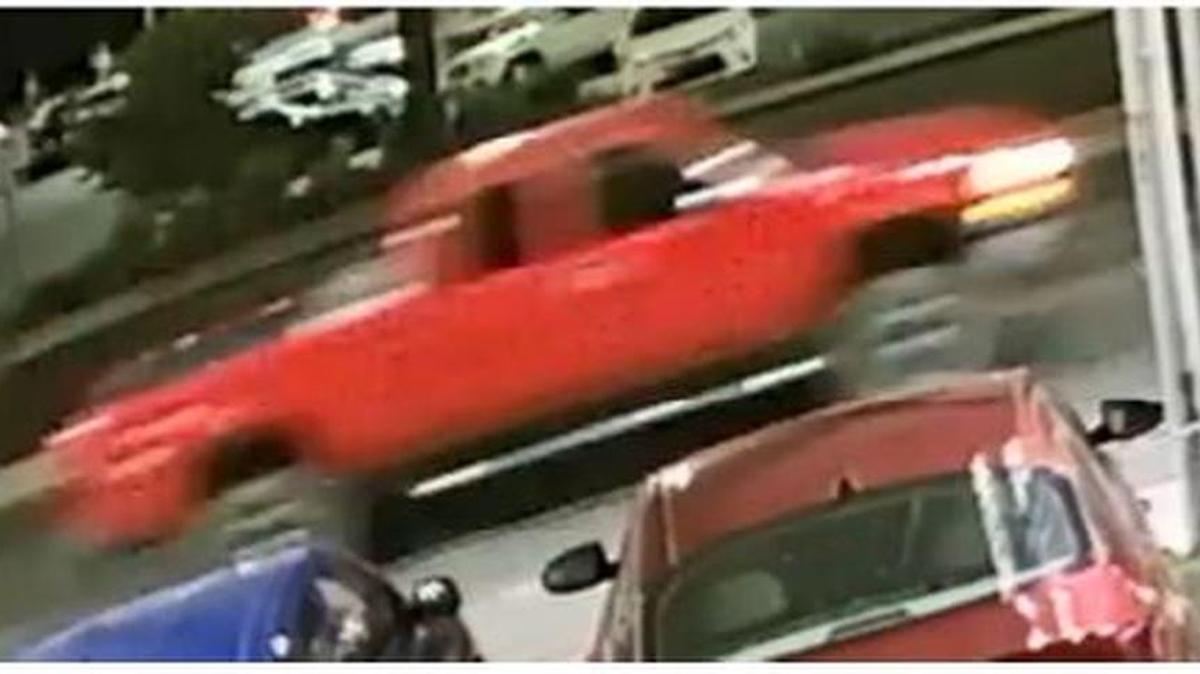 Police are looking for this red lifted truck in connection with a fatal hit and run on Aug. 27 on Blackstone Avenue.