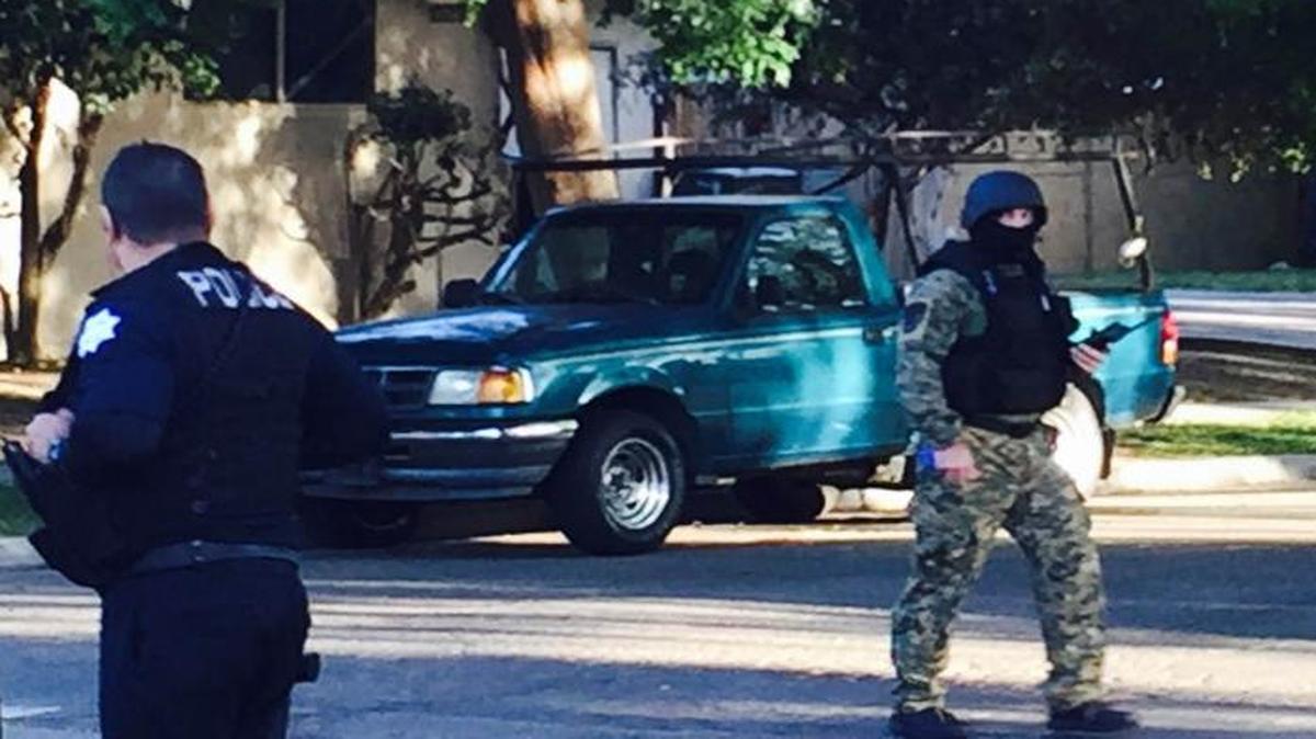 SWAT team member at scene of standoff in central Fresno.