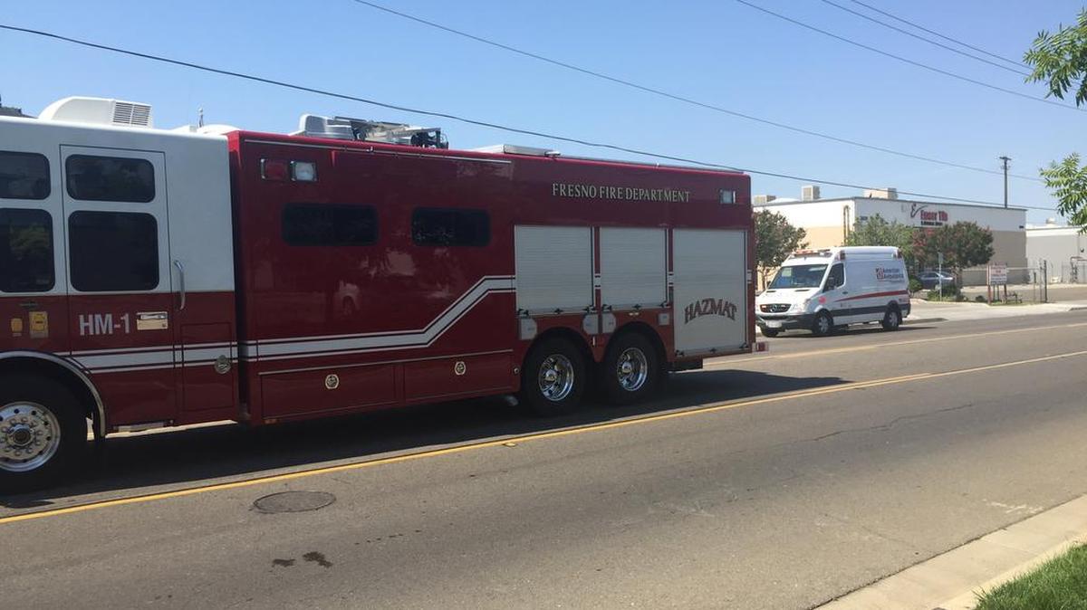 Firefighters were on the scene of a hazardous materials spill east of Fresno-Yosemite International Airport on Monday, June 19, 2017.