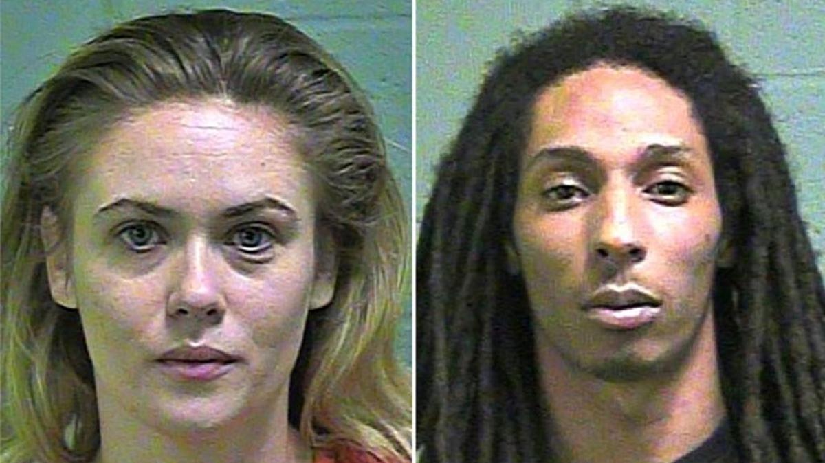 Micah Madison Parker, left, and former Central High football star L.J. Moore were arrested last week in Oklahoma City in a prostitution sting.