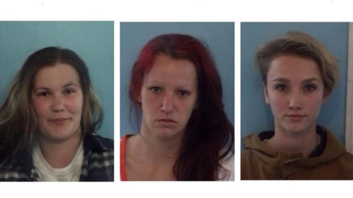 From left, Christina Mills, Danielle Russell and Julia Russell