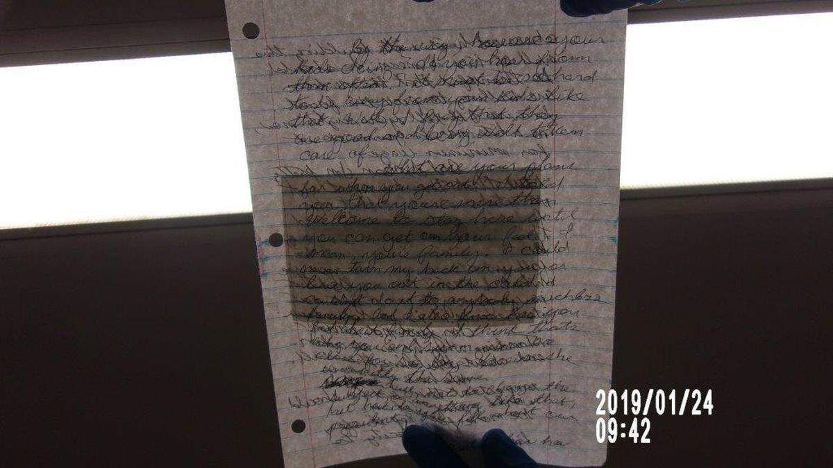 Methamphetamine hidden inside a letter was allegedly mailed to the Bob Wiley Detention Facility in Tulare County.