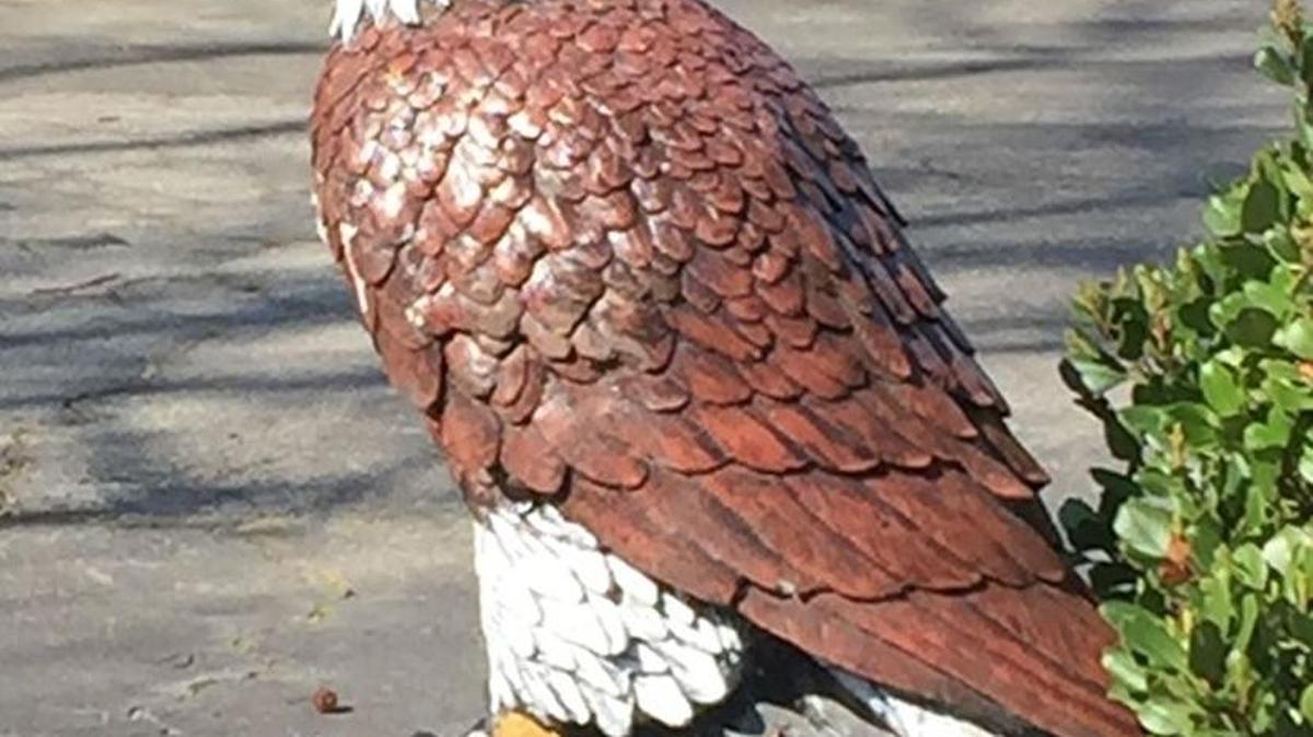 This statue was stolen from the Clovis home of a Korean War veteran last week.