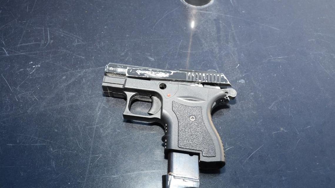 Police say they arrested a 16-year-old Bulldog gang member who had this gun in his possession. The serial number is scratched out.