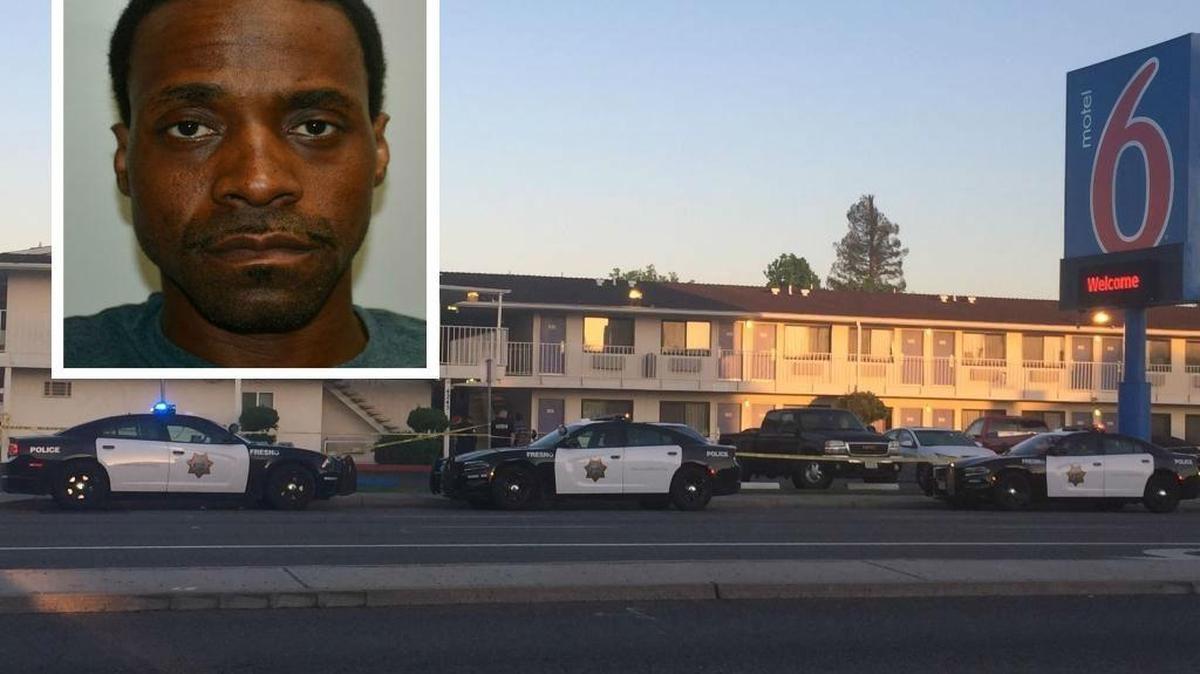 Motel 6 on Blackstone Avenue in Fresno, where security guard Carl Williams III was fatally shot on April 13, 2017. Kori Ali Muhammad has been charged with the killing. Lisa Renee Martin, who was with Muhammad when the shooting occurred, will not be charged in the case, the Fresno District Attorney’s Office said.