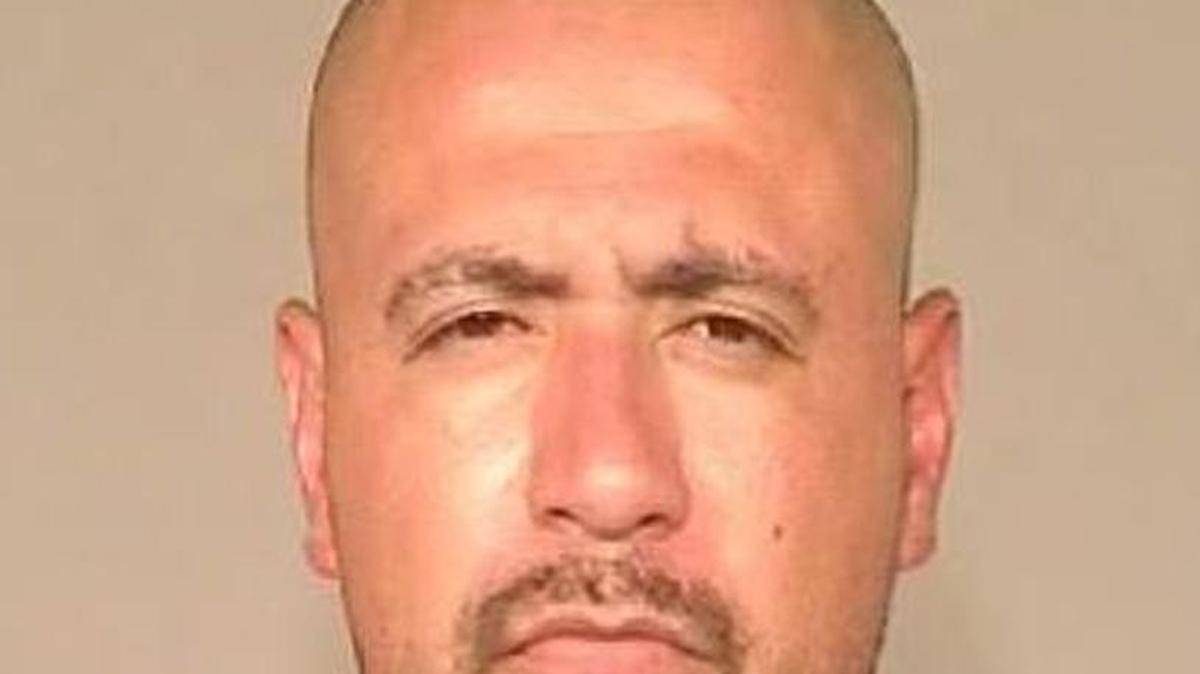 Arthur Ramirez, 32, pictured and Timothy Engineer, 28, were arrested Tuesday after allegedly stealing two box trucks from a party supply store in central Fresno.