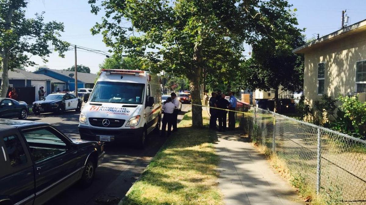 Police and paramedics converge on the scene of a homicide at McKenzie Avenue and Second Street in southeast Fresno in this 2016 file photo.