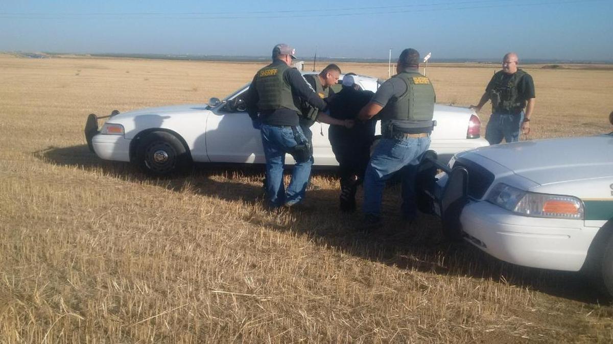 
Sheriff’s deputies arrest Ronald Castanon of Clovis in Tracy after a lengthy high-speed car chase on Monday, Oct. 5.
