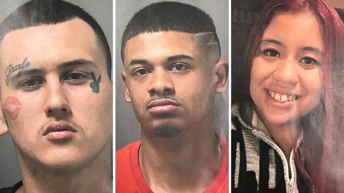 Hanford police are looking for, from left, Abraham Chavez, Angel Castillo and Zoe Barrios for their alleged involvement in a fatal hit-and-run crash in which a man died.