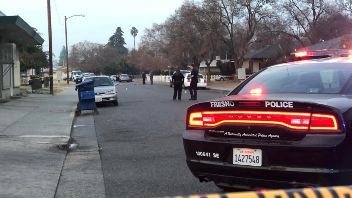 Fresno police responded to Normal and McKinley avenues on Jan. 1, 2017 where two people were found with gunshot wounds, said Lt. Carl McKnight.