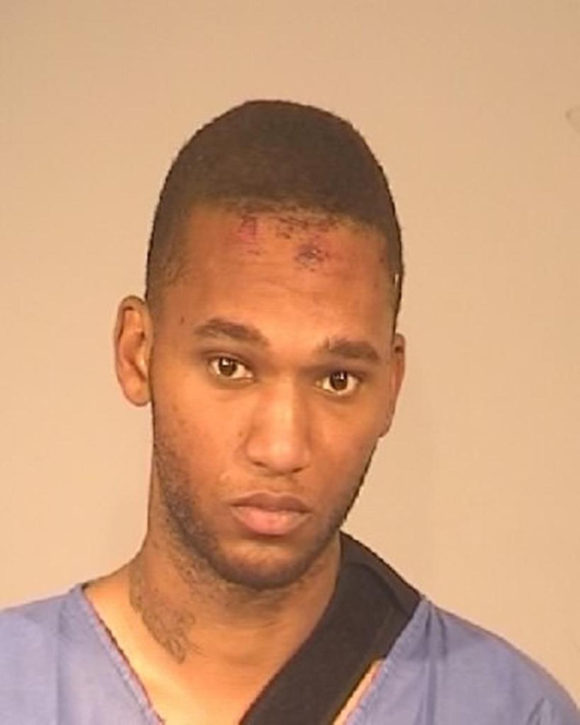 Michael Robert Merritt-Hutchins, 25, is accused of driving drunk and crashing into a newspaper delivery vehicle that left two people dead Saturday, Dec. 9, 2017.