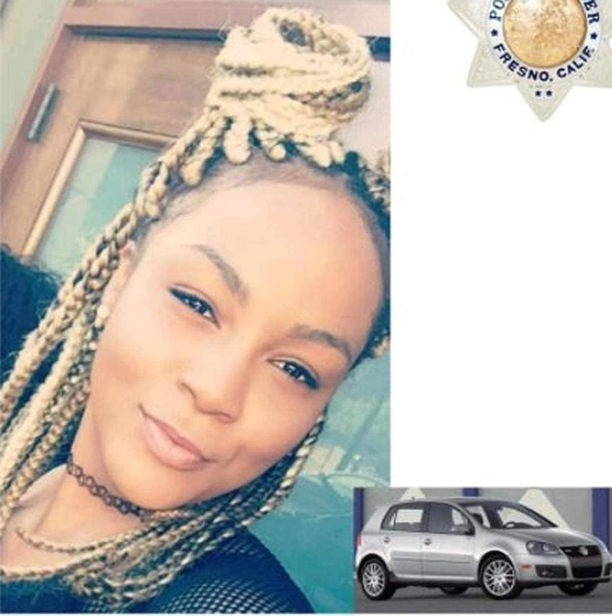 The body of Breanna Bradford, 22, was found early Sunday morning in a vehicle in southeast Fresno. This image is from flier asking for information about her disappearance.