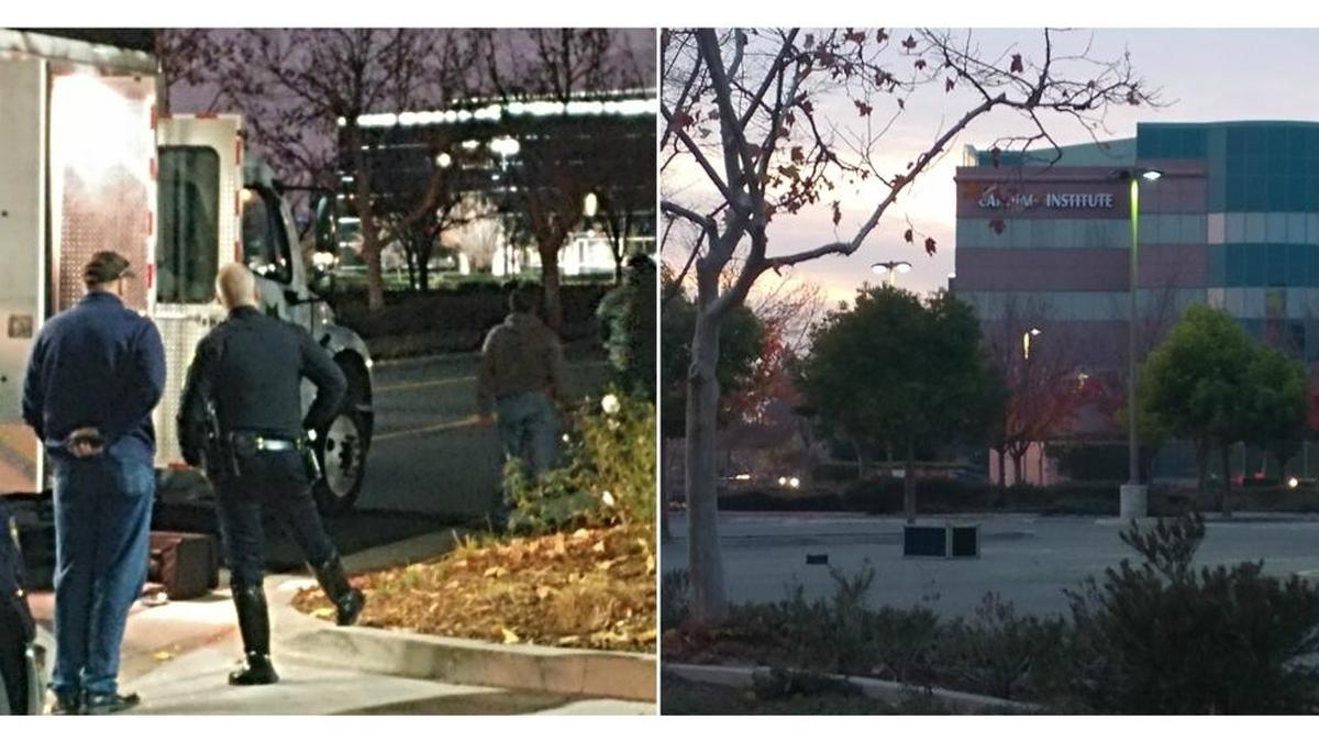 A bomb squad unit was called out Saturday, Dec. 23, 2017 to blow open a black box that sat in a parking lot of a north Fresno business complex.